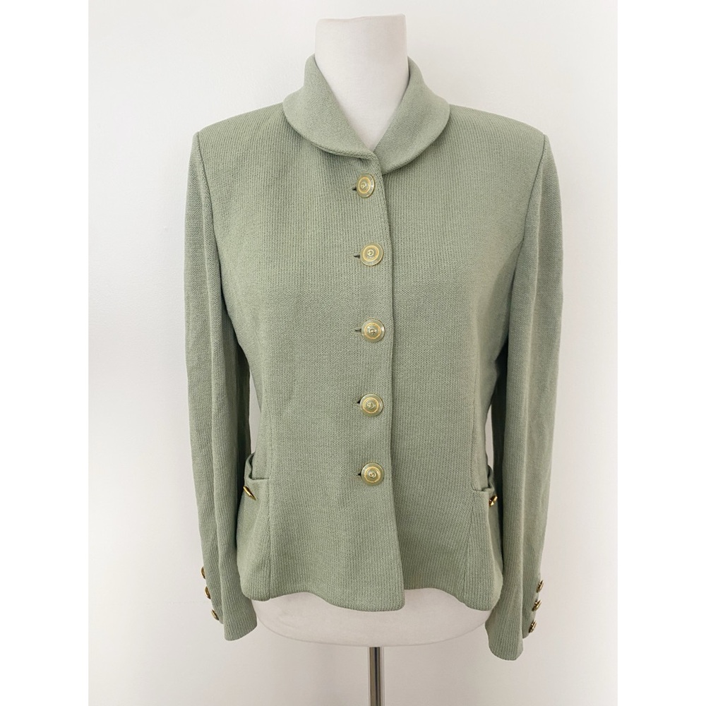 St. John Green Button Down Jacket - image 1